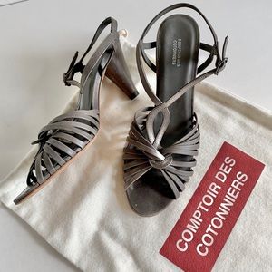 Comptoir des Cotonniers 3” leather sandal heels